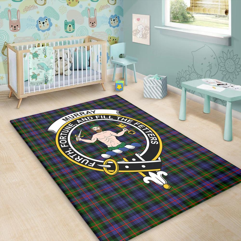 Murray of Atholl Modern Tartan Crest Area Rug
