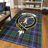 MacRae Hunting Modern Tartan Crest Area Rug