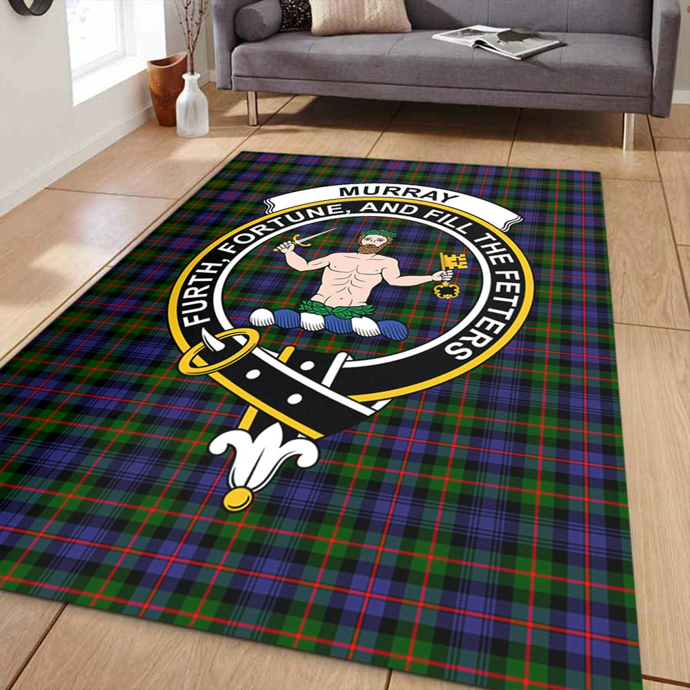 Murray of Atholl Modern Tartan Crest Area Rug