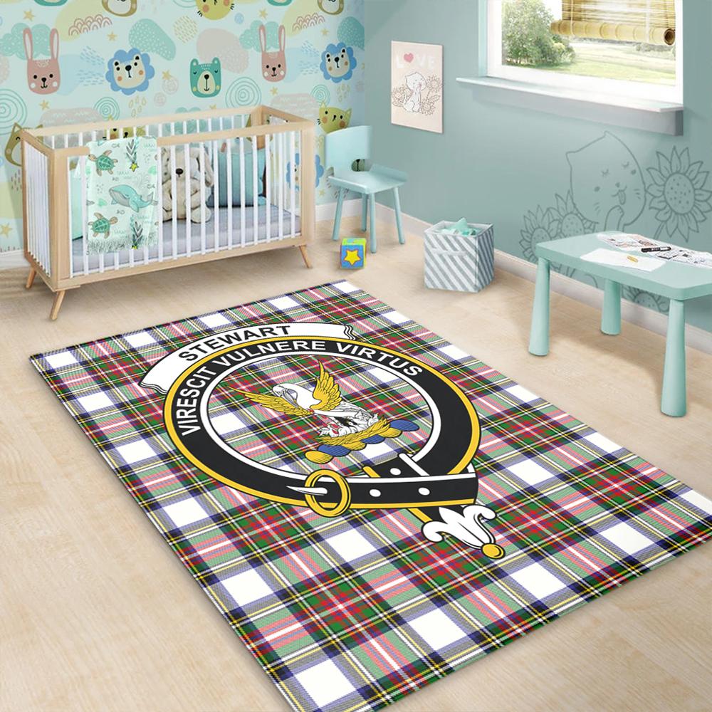 Stewart Dress Modern Tartan Crest Area Rug