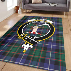 MacRae Hunting Modern Tartan Crest Area Rug