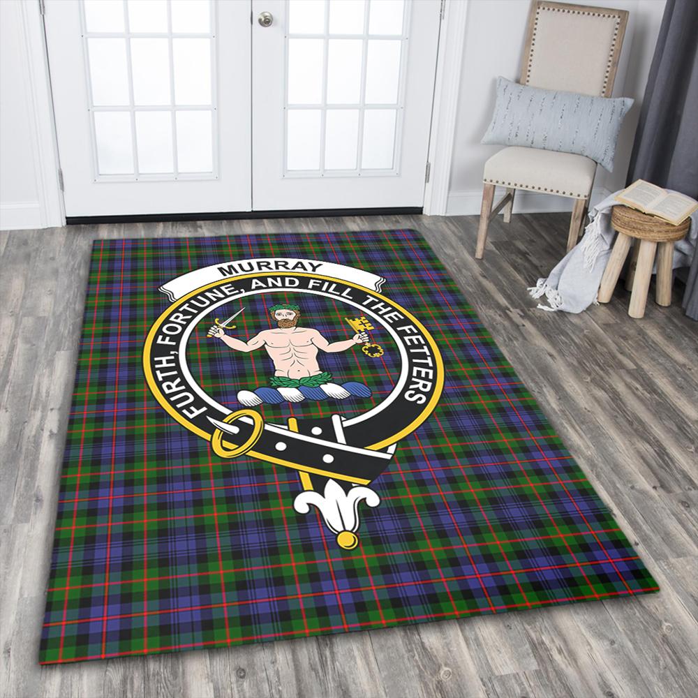 Murray of Atholl Modern Tartan Crest Area Rug