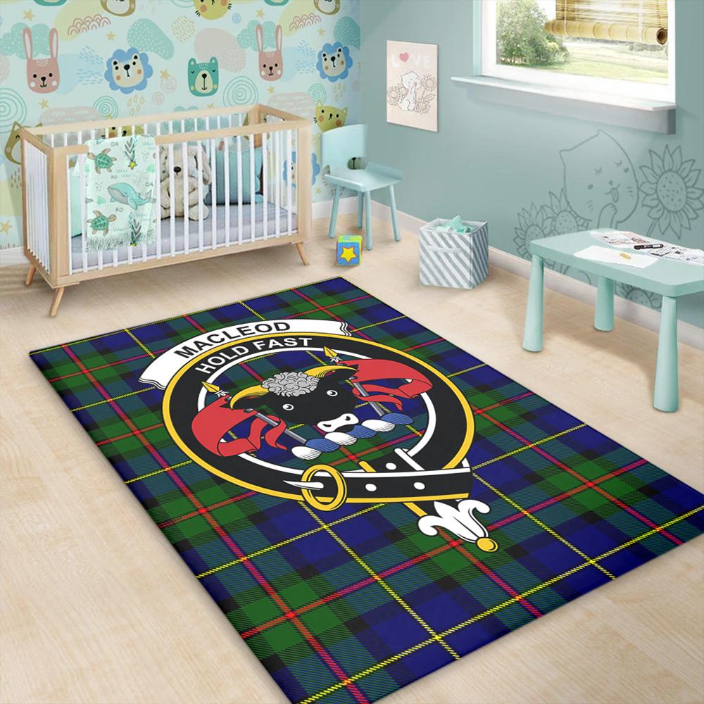 MacLeod of Harris Modern Tartan Crest Area Rug