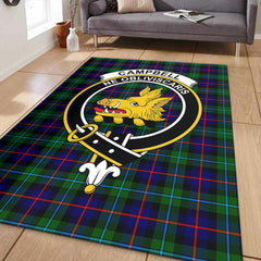 Campbell of Cawdor Modern Tartan Crest Area Rug