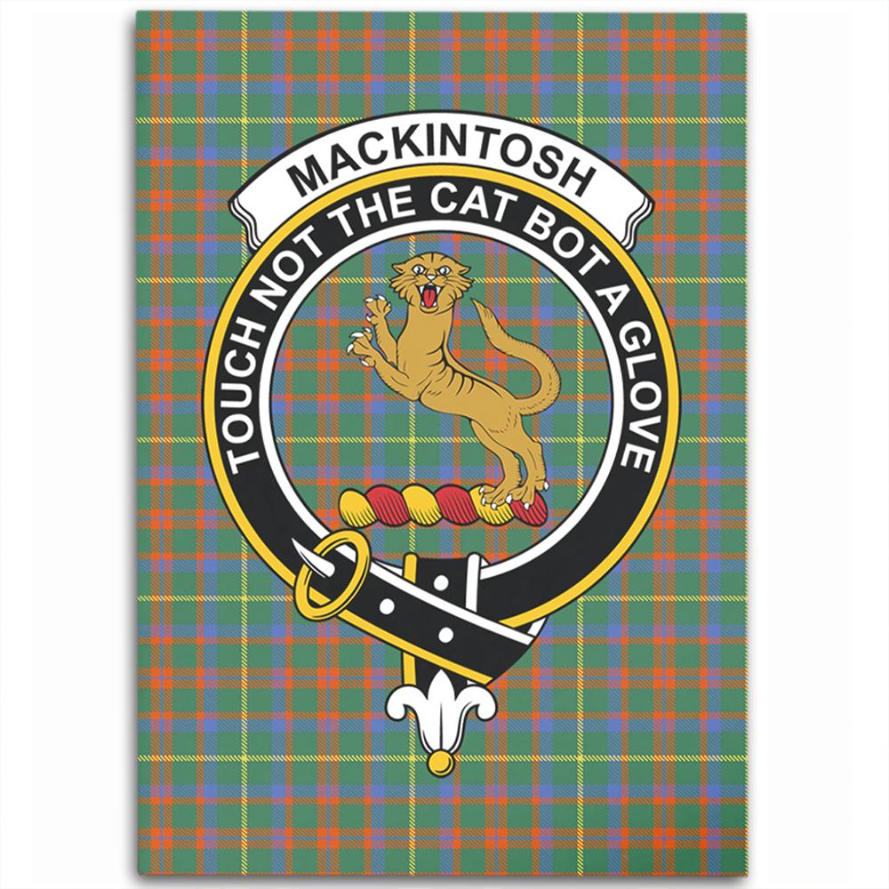MacKintosh Hunting Ancient Tartan Crest Area Rug
