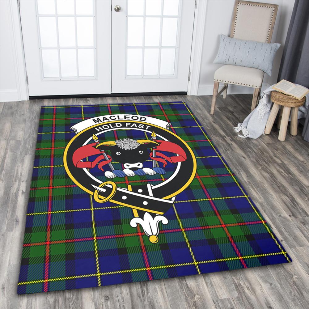 MacLeod of Harris Modern Tartan Crest Area Rug