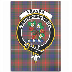 Fraser Hunting Modern Tartan Crest Area Rug