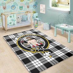 MacFarlane Black & White Ancient Tartan Crest Area Rug