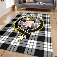MacFarlane Black & White Ancient Tartan Crest Area Rug