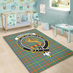 MacKintosh Hunting Ancient Tartan Crest Area Rug