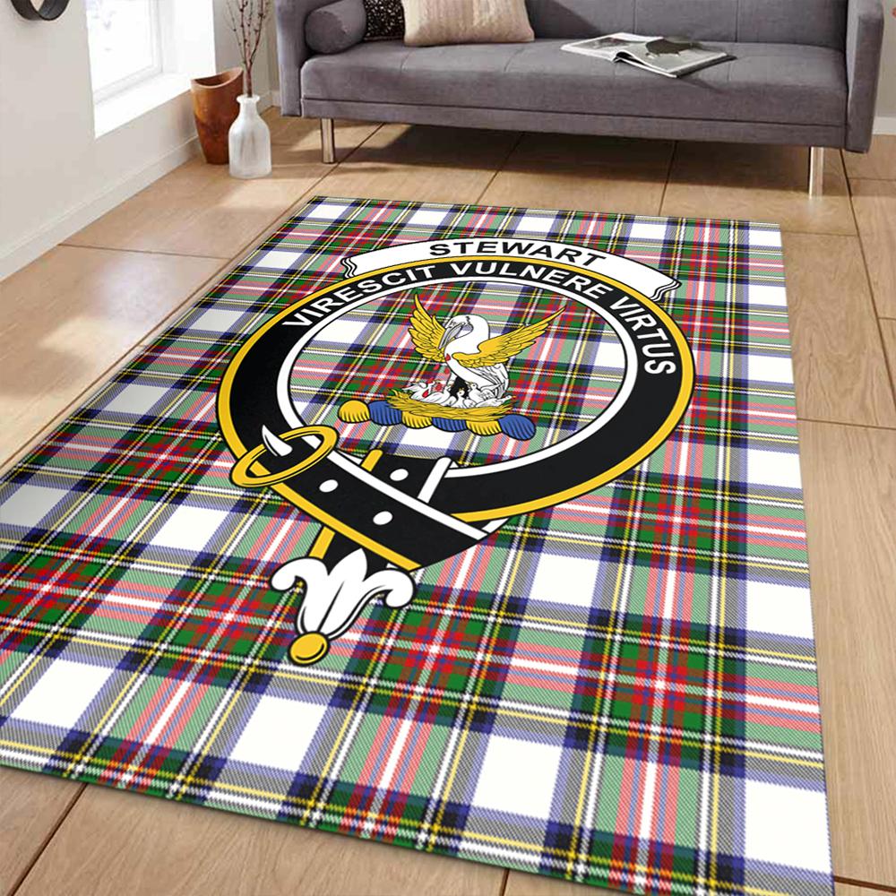 Stewart Dress Modern Tartan Crest Area Rug