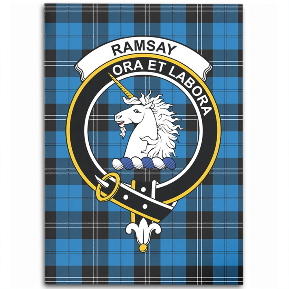 Ramsay Blue Ancient Tartan Crest Area Rug