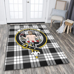 MacFarlane Black & White Ancient Tartan Crest Area Rug