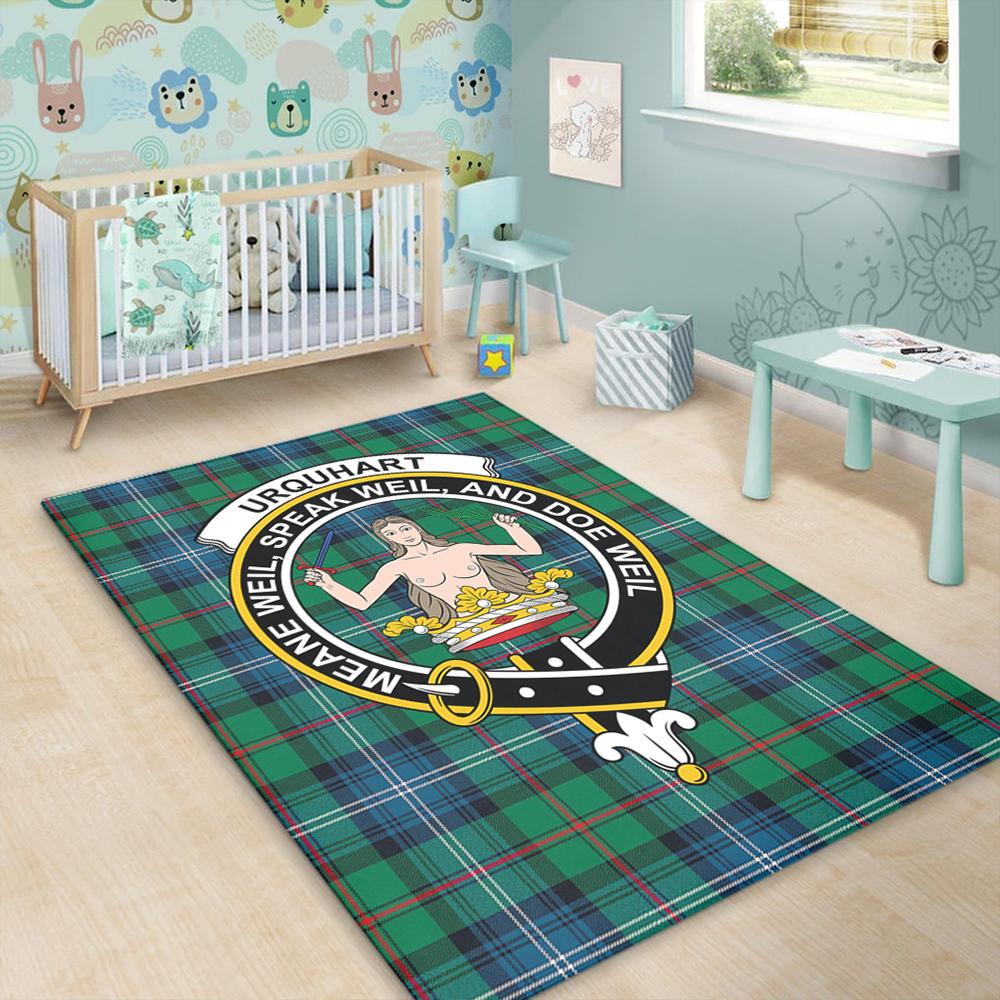Urquhart Ancient Tartan Crest Area Rug