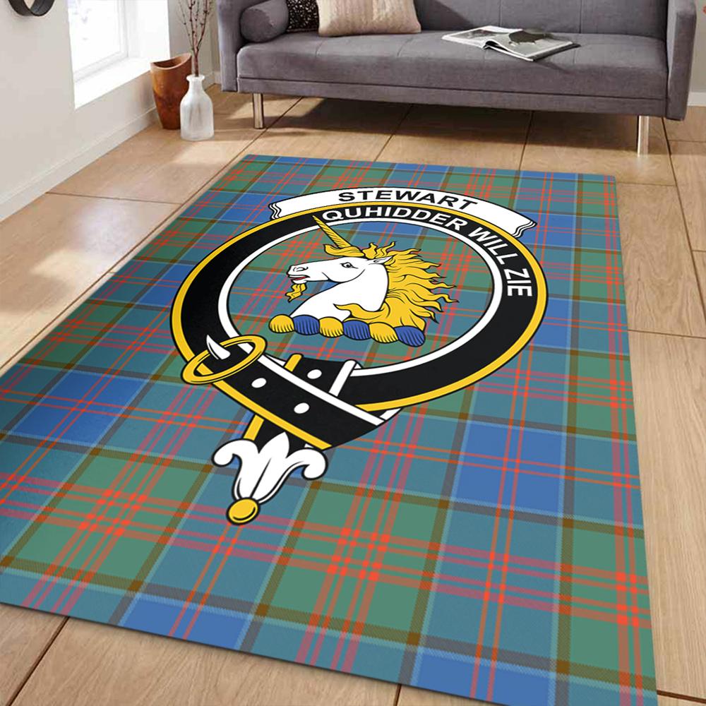 Stewart of Appin Hunting Ancient Tartan Crest Area Rug
