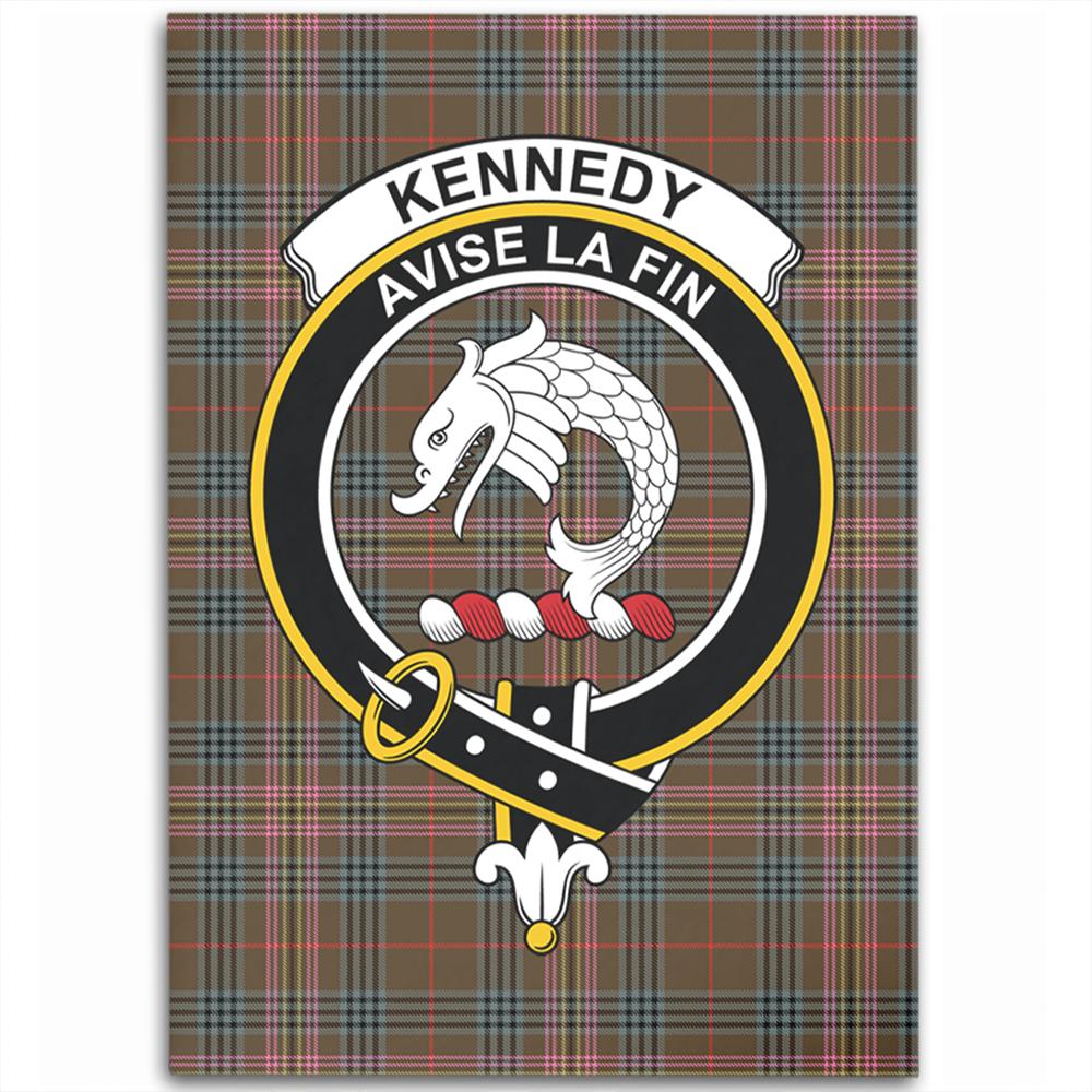 Kennedy Weathered Tartan Crest Area Rug