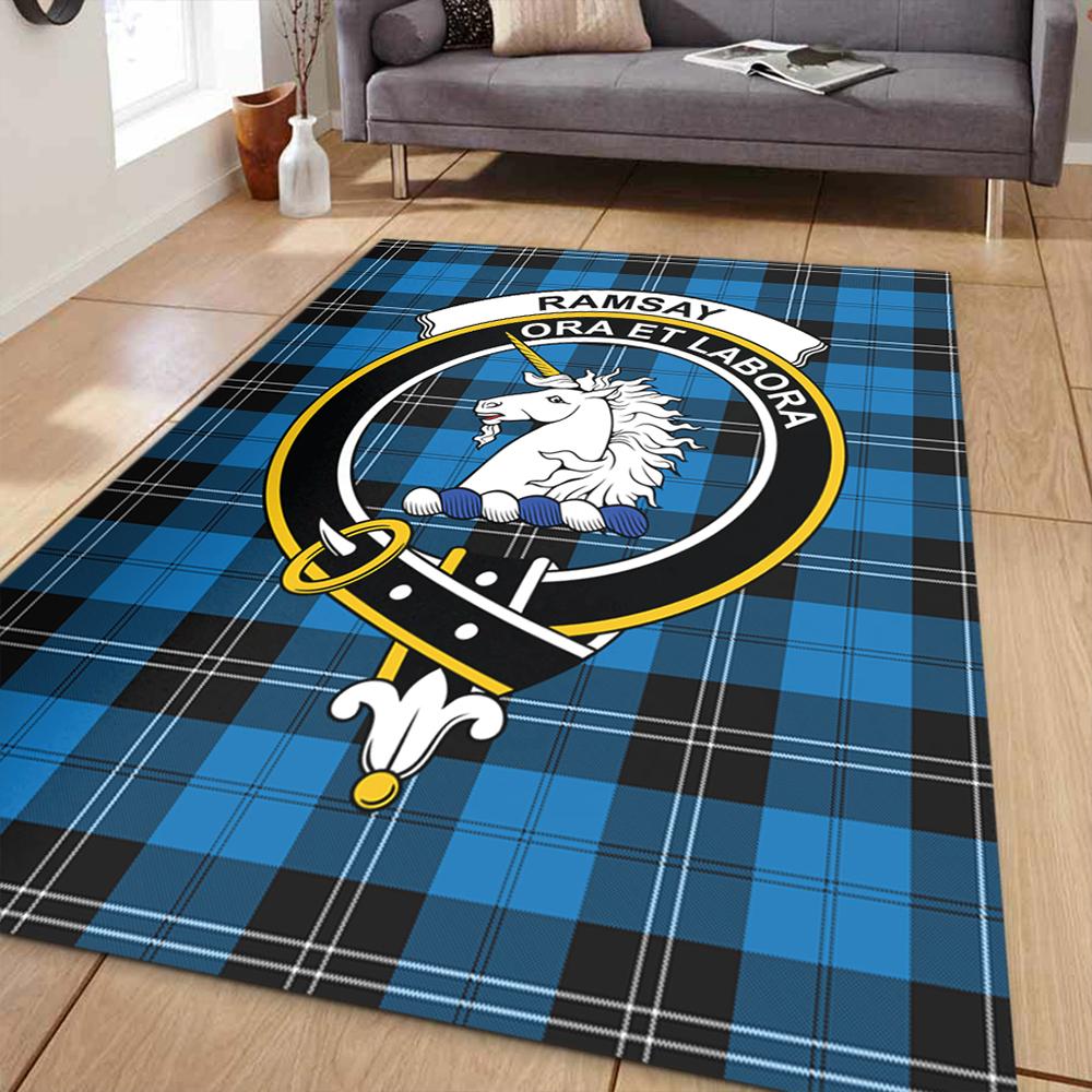 Ramsay Blue Ancient Tartan Crest Area Rug