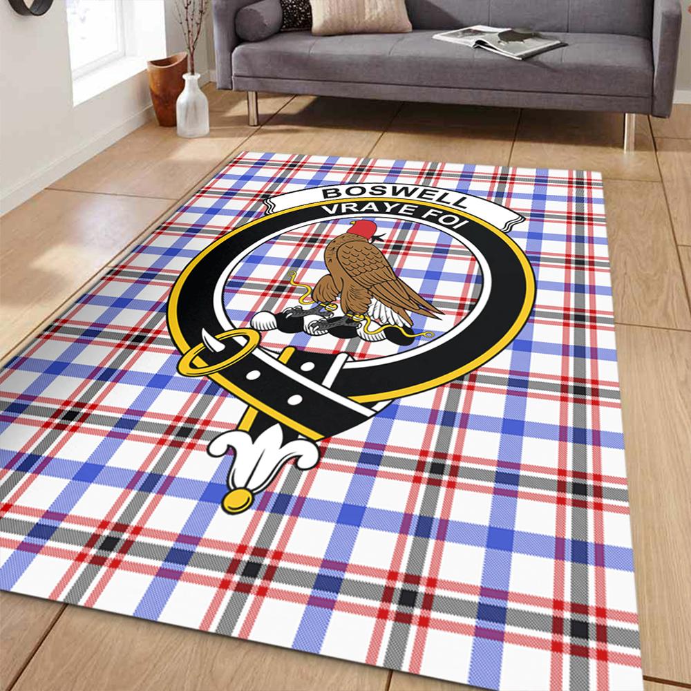 Boswell Modern Tartan Crest Area Rug