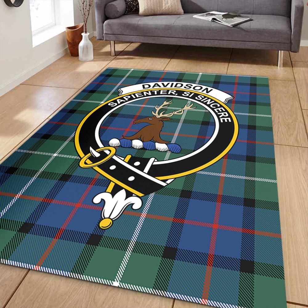 Davidson of Tulloch Tartan Crest Area Rug