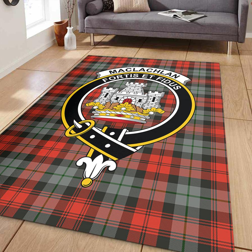 MacLachlan Weathered Tartan Crest Area Rug