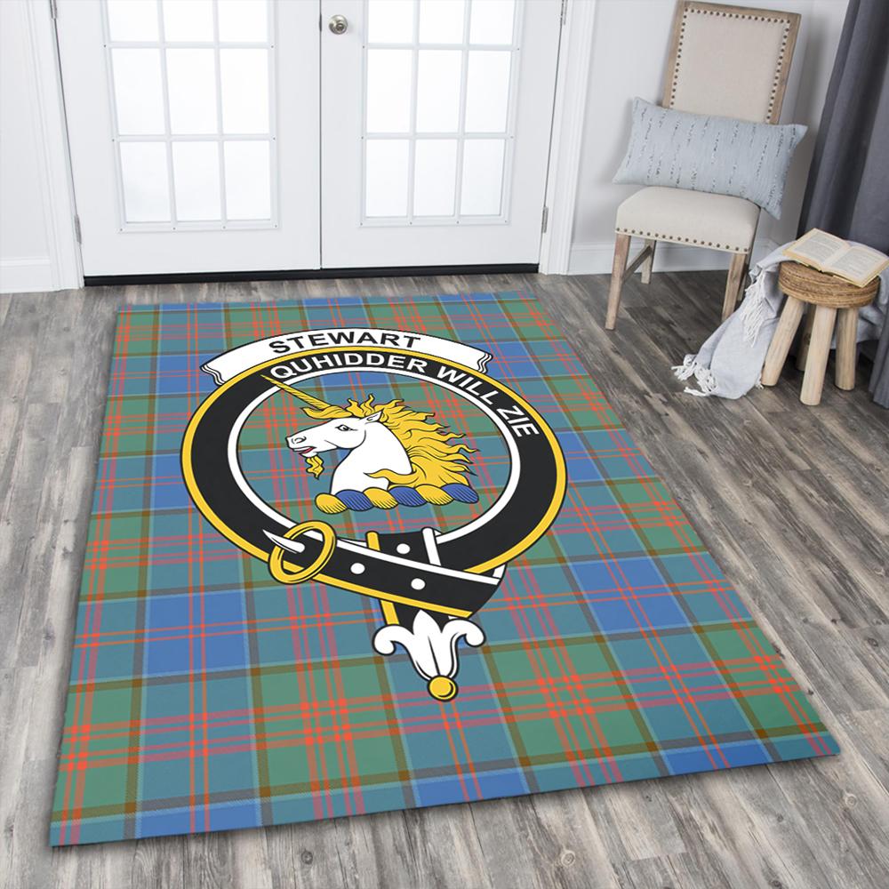 Stewart of Appin Hunting Ancient Tartan Crest Area Rug