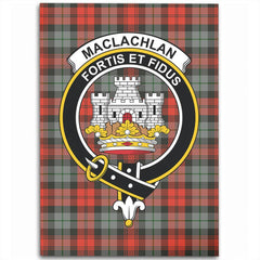 MacLachlan Weathered Tartan Crest Area Rug
