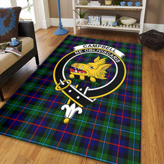 Campbell of Cawdor Modern Tartan Crest Area Rug