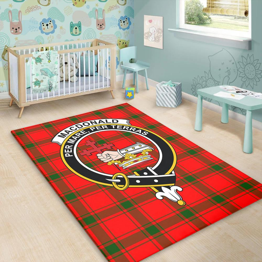 MacDonald of Sleat Tartan Crest Area Rug