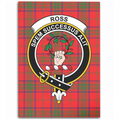 Ross Modern Tartan Crest Area Rug