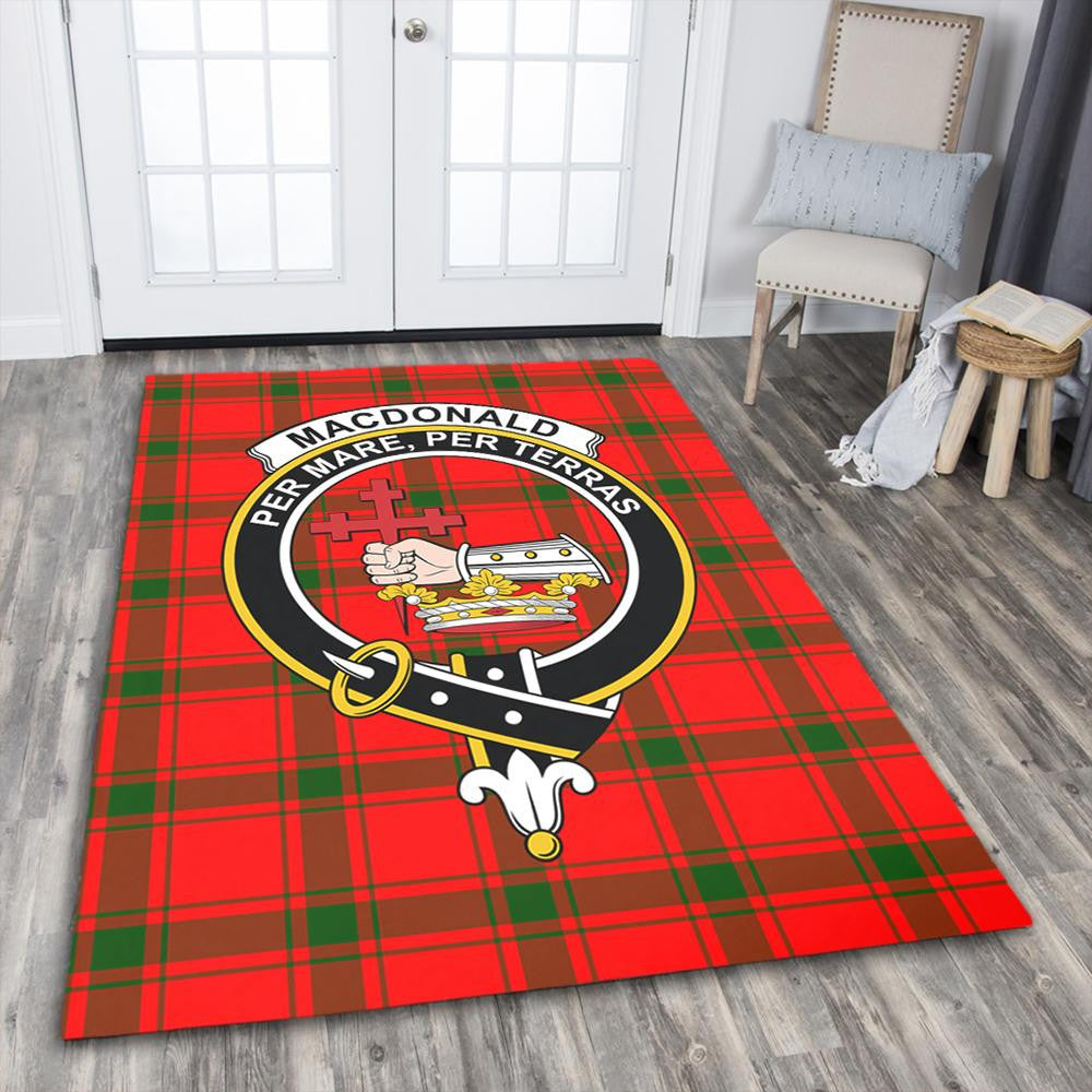 MacDonald of Sleat Tartan Crest Area Rug