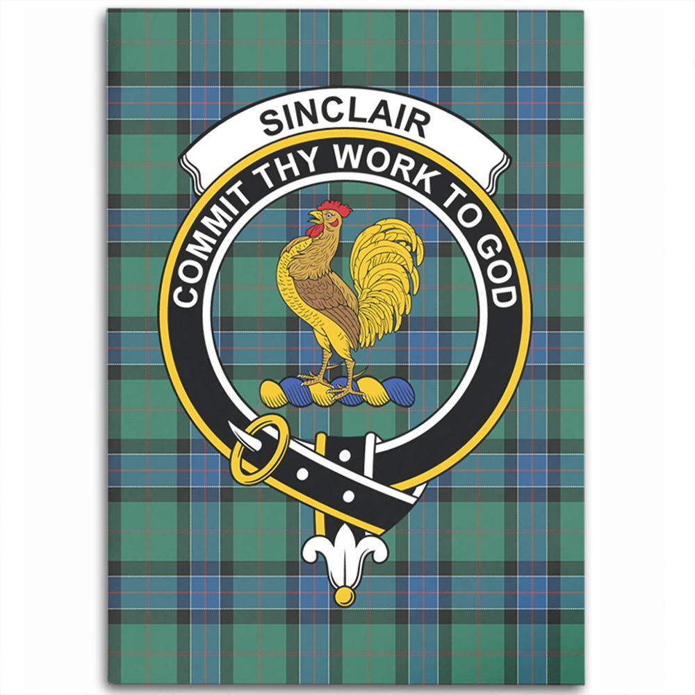 Sinclair Hunting Ancient Tartan Crest Area Rug