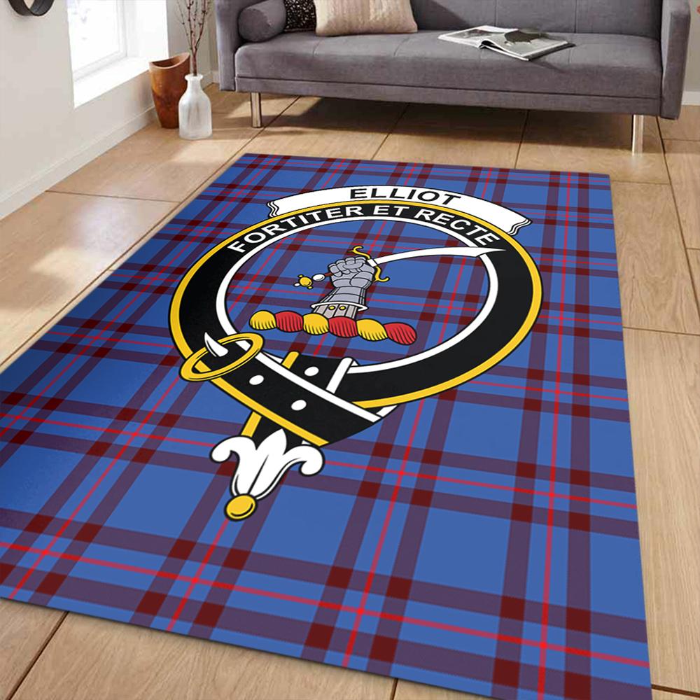Elliot Modern Tartan Crest Area Rug