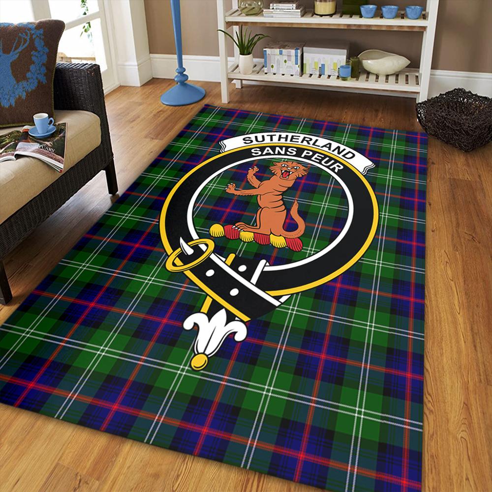 Sutherland Modern Tartan Crest Area Rug