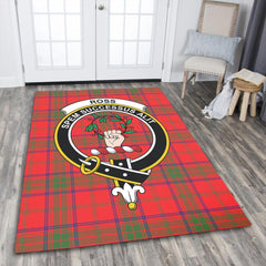 Ross Modern Tartan Crest Area Rug