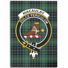 MacAulay Hunting Ancient Tartan Crest Area Rug