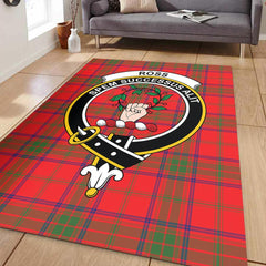 Ross Modern Tartan Crest Area Rug
