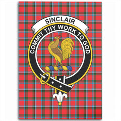 Sinclair Modern Tartan Crest Area Rug