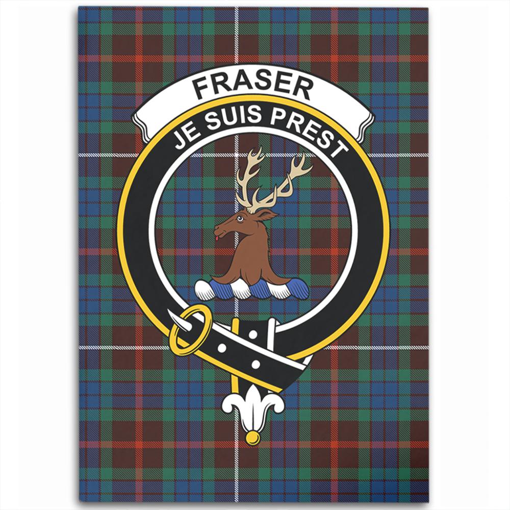 Fraser Hunting Ancient Tartan Crest Area Rug