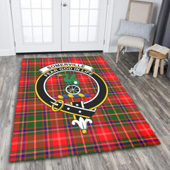 Somerville Modern Tartan Crest Area Rug
