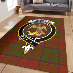 Drummond Clan Tartan Crest Area Rug