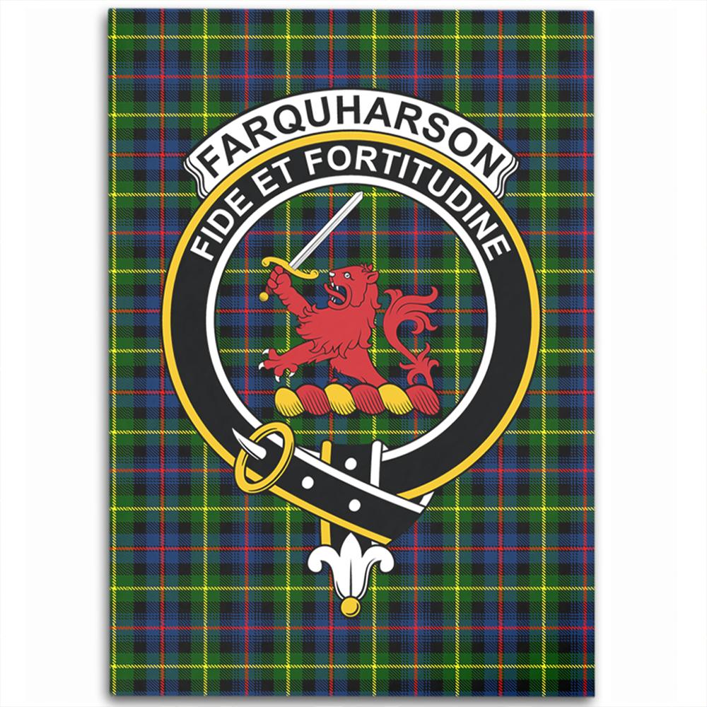 Farquharson Modern Tartan Crest Area Rug