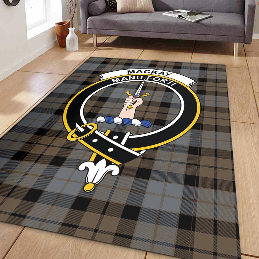 MacKay Weathered Tartan Crest Area Rug