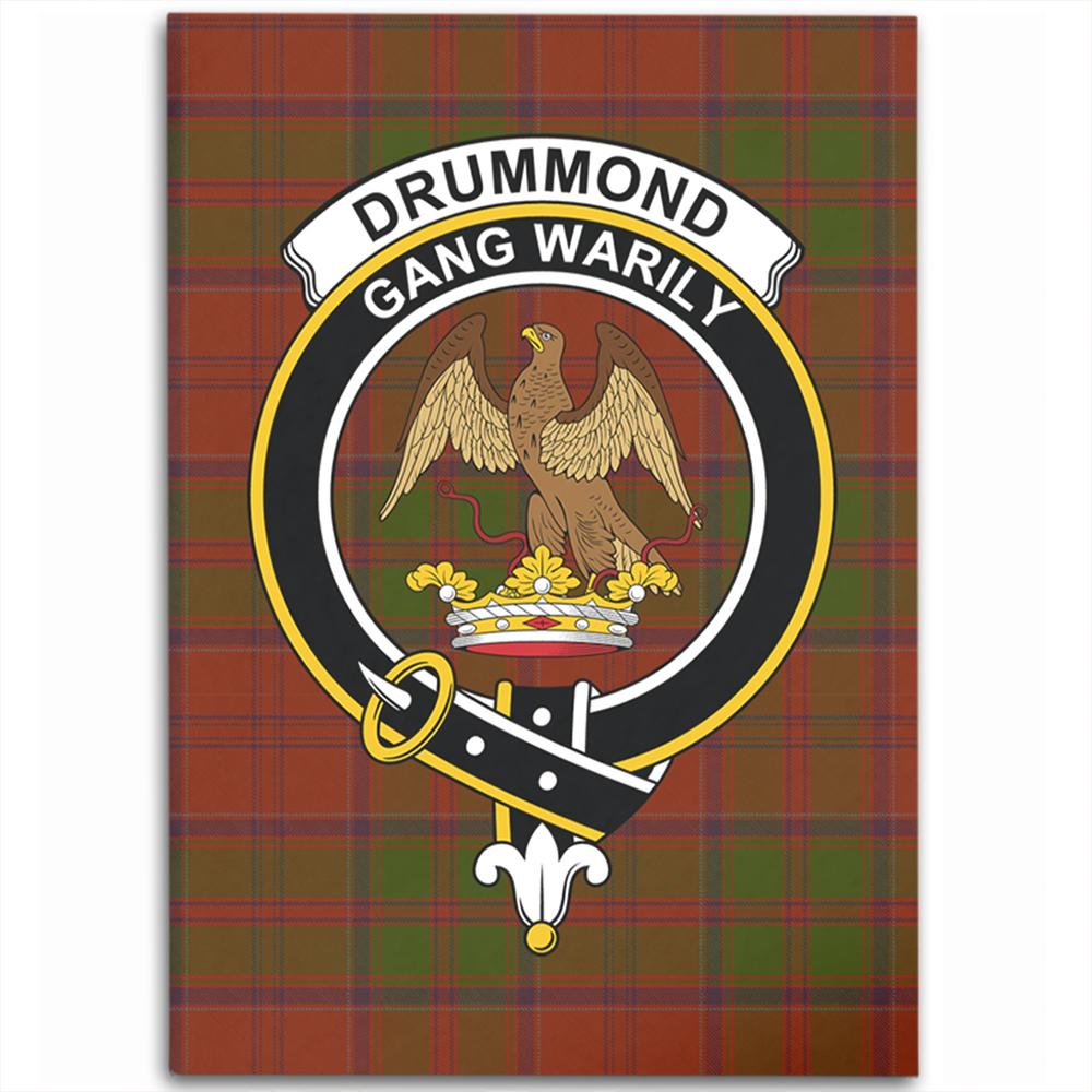 Drummond Clan Tartan Crest Area Rug