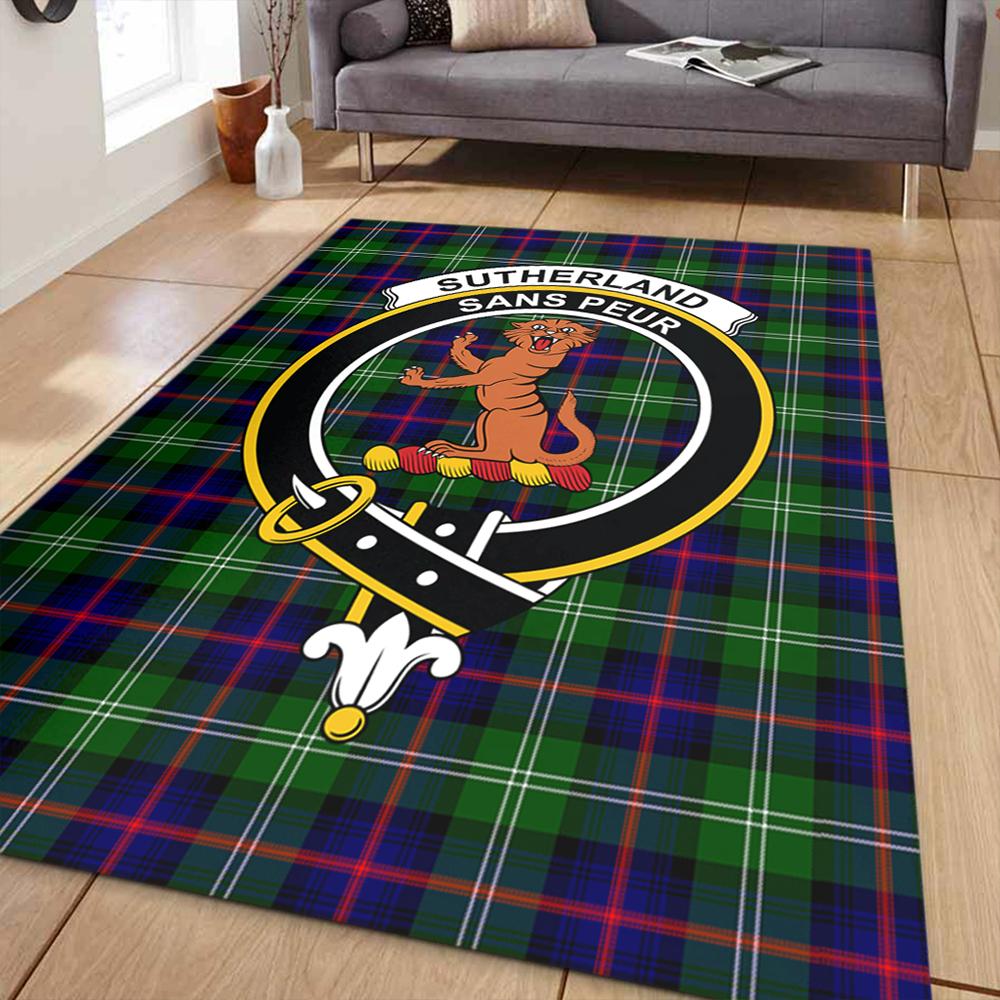 Sutherland Modern Tartan Crest Area Rug