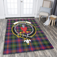 Logan Modern Tartan Crest Area Rug
