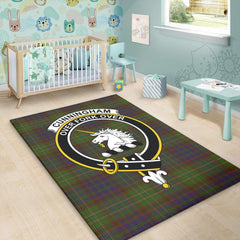 Cunningham Hunting Modern Tartan Crest Area Rug