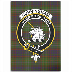 Cunningham Hunting Modern Tartan Crest Area Rug