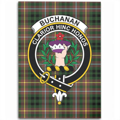 Buchanan Hunting Tartan Crest Area Rug