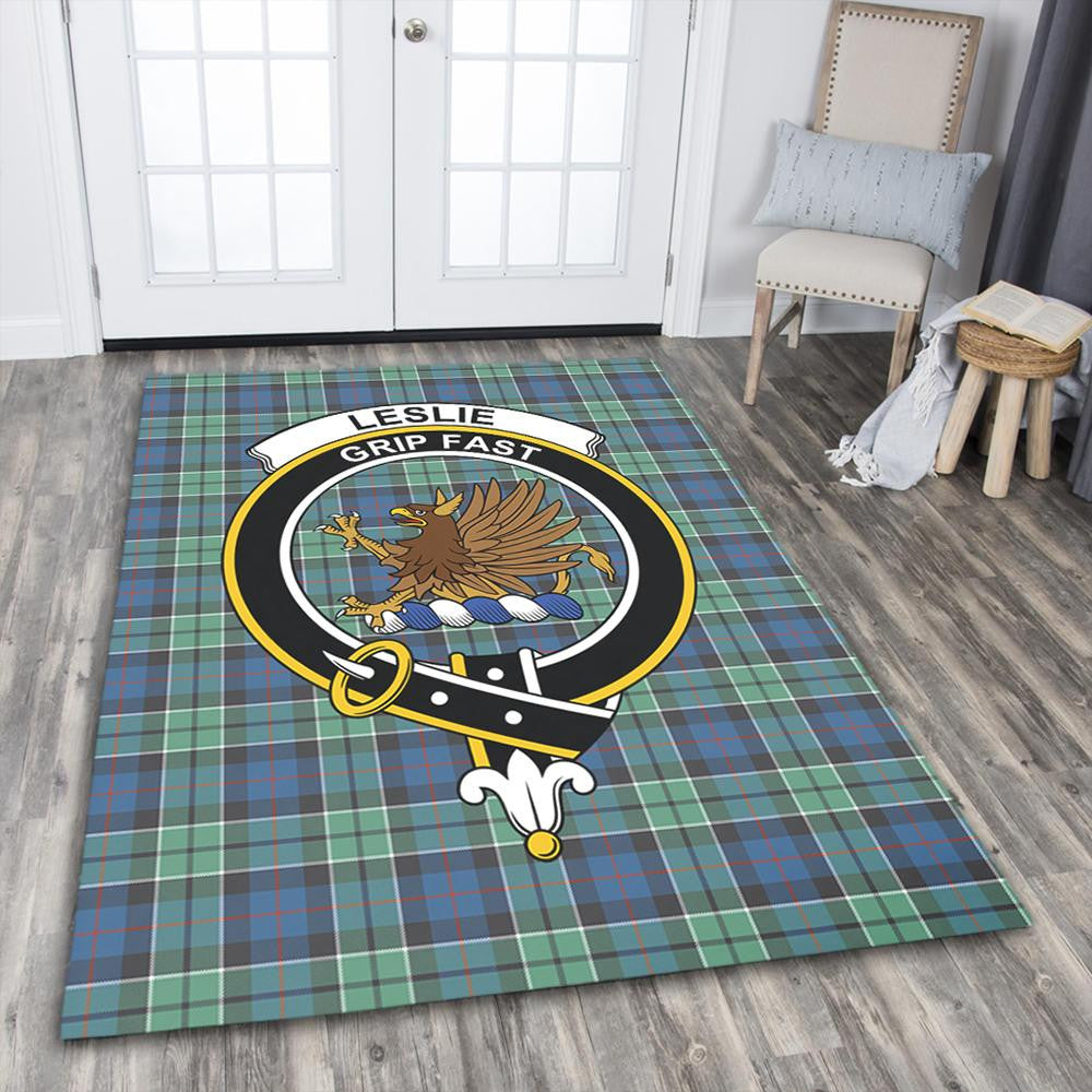 Leslie Hunting Tartan Crest Area Rug