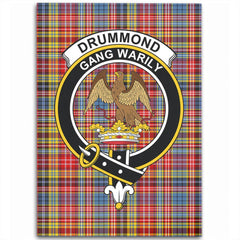 Drummond of Strathallan Tartan Crest Area Rug